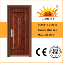 American Style Stainless Security Steel Door for Entrance (SC-S139)